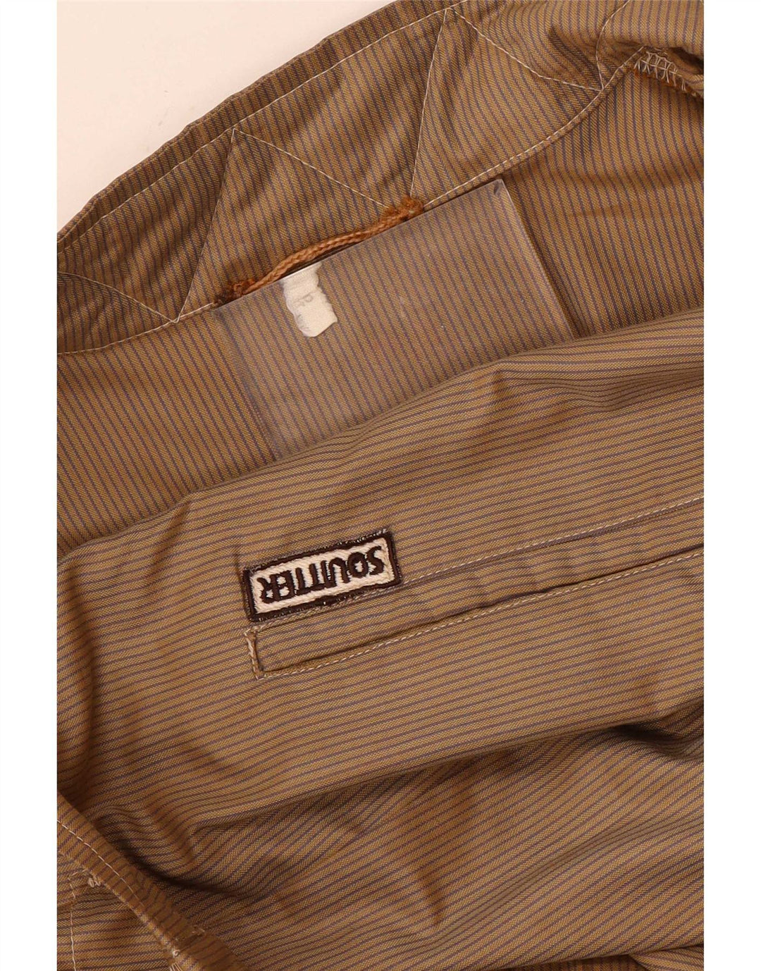 Southern Mens Utility Jacket IT 48 Polyester à fines rayures beige moyen