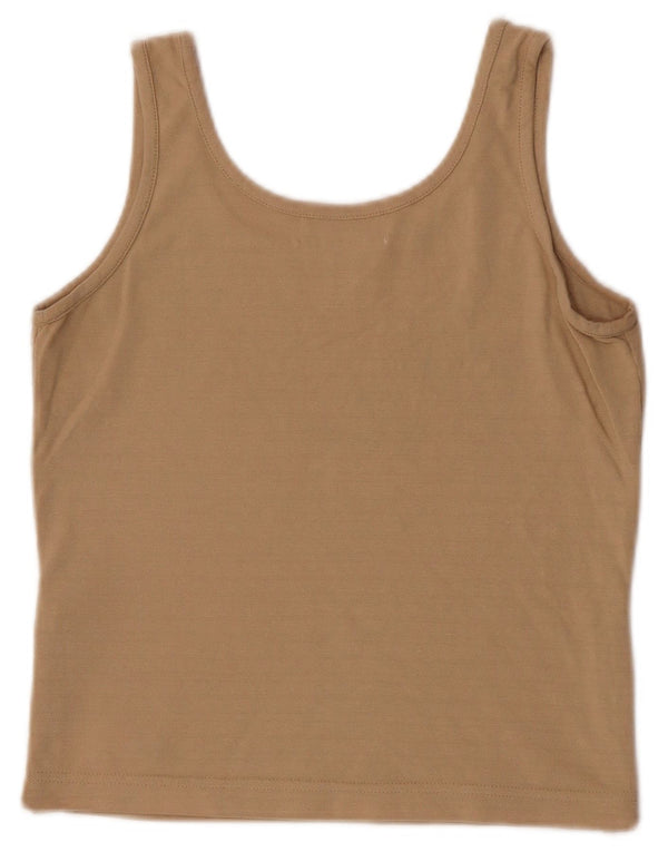 Fila Womens Crop Vest Top UK 8 Small Brown