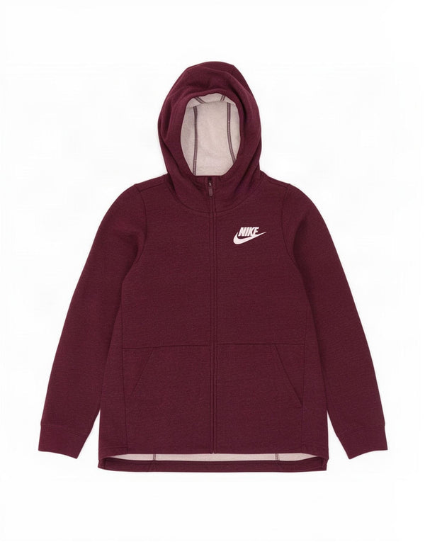 Felpa con cappuccio e zip per ragazze Nike 13-14 anni XL in cotone viola