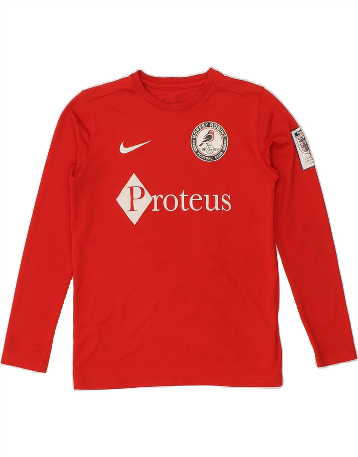 NIKE Boys Dri Fit Graphic Top Long Sleeve 10-11 Years Medium  Red Vintage Nike and Second-Hand Nike from Messina Hembry 