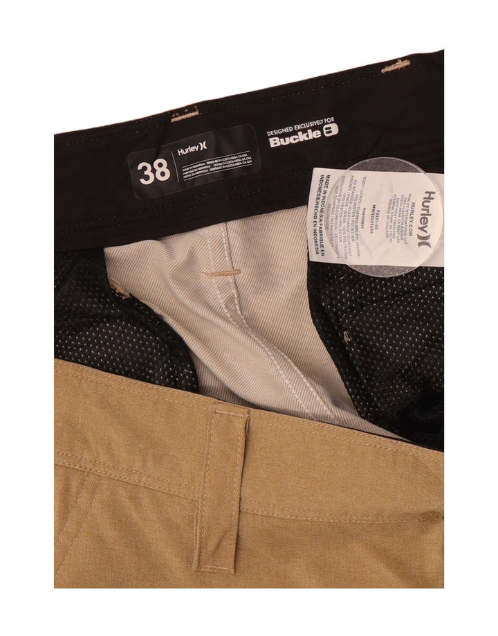 HARLEY Mens Cargo Shorts W38 XL Beige Polyester Vintage Harley and Second-Hand Harley from Messina Hembry 
