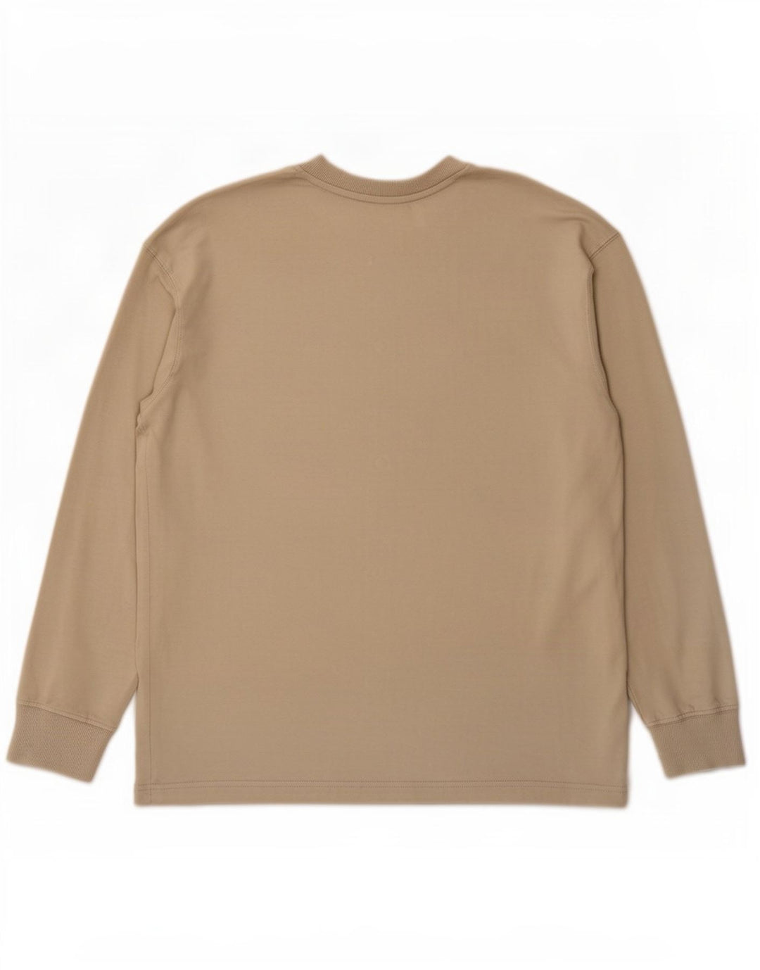 Zara Mujer Top Oversize Manga Larga Algodón Beige Medio