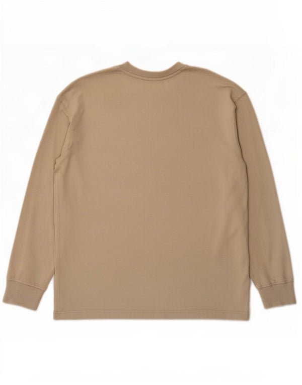 Top Zara da donna oversize a maniche lunghe in cotone beige medio