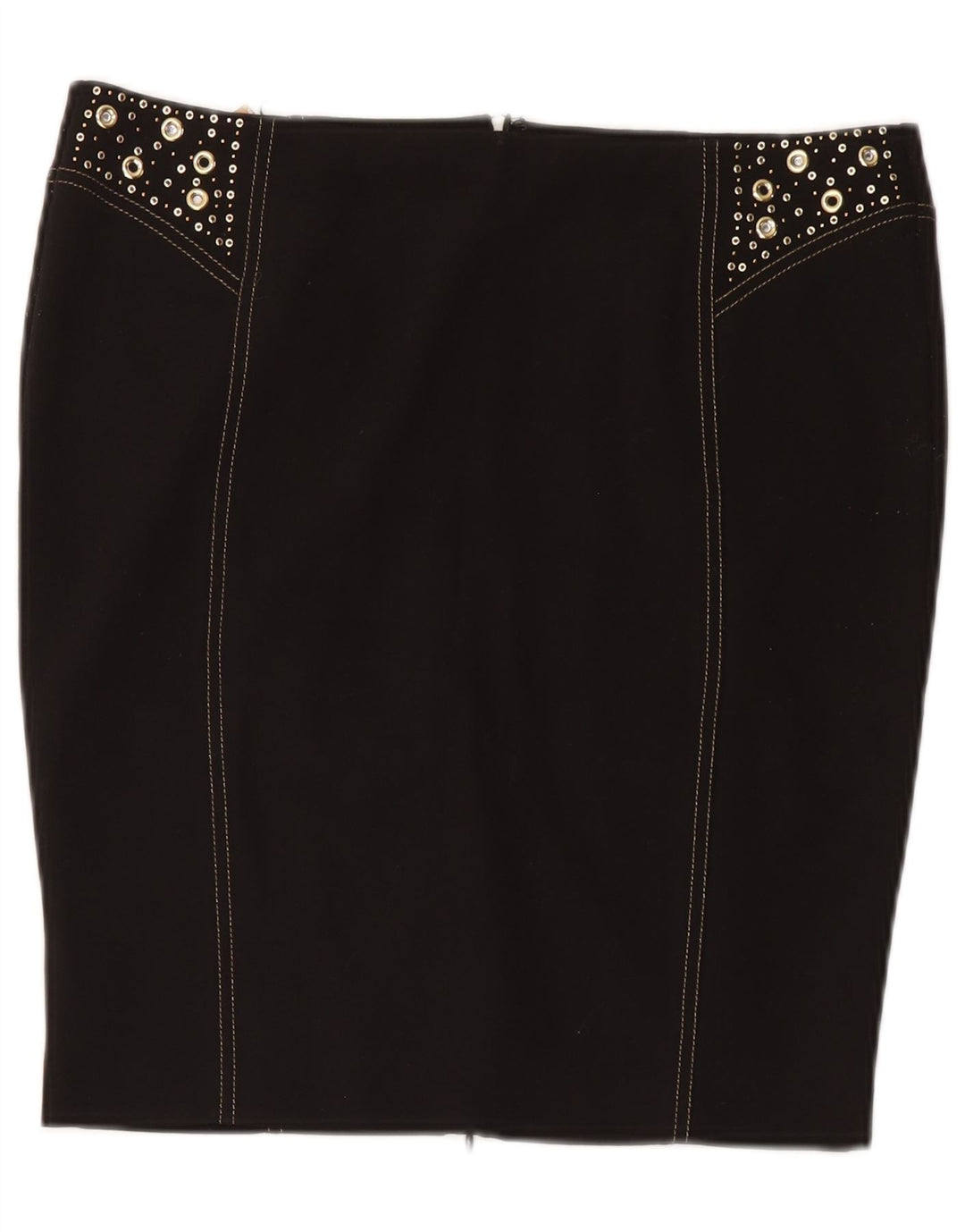 Roccobarocco Womens Pencil Skirt IT 46 Large W34 Black Polyester