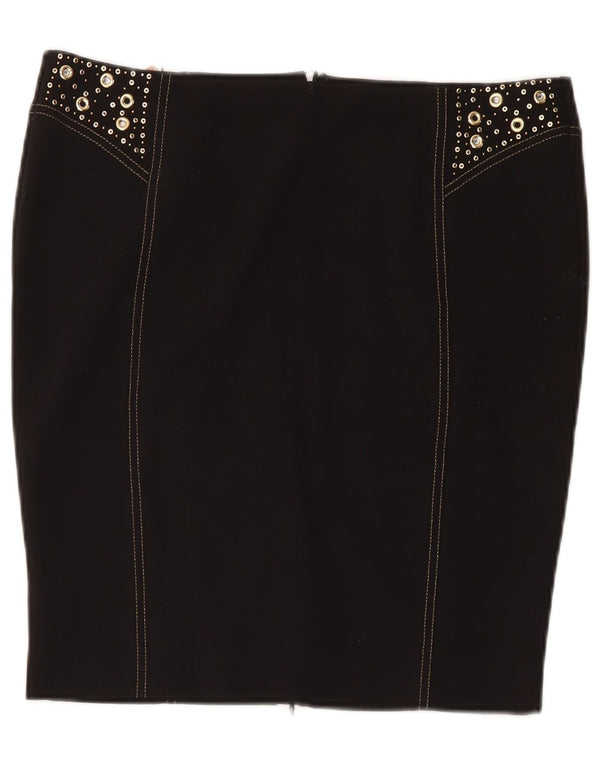 Roccobarocco Womens Pencil Skirt IT 46 Large W34 Black Polyester