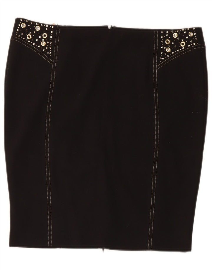 Roccobarocco Womens Pencil Skirt IT 46 Large W34 Black Polyester
