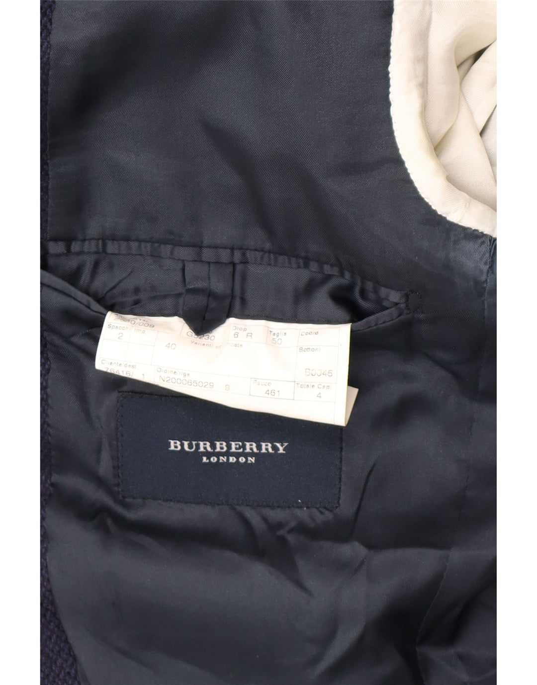 Burberry Mens 3 Button Blazer Jacket IT 50 Medium Navy Blue Classic