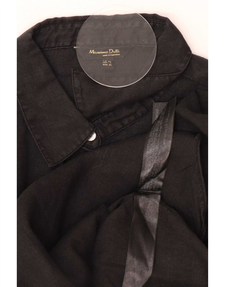 Koszula damska Massimo Dutti EU 40, średnia czarna lniana