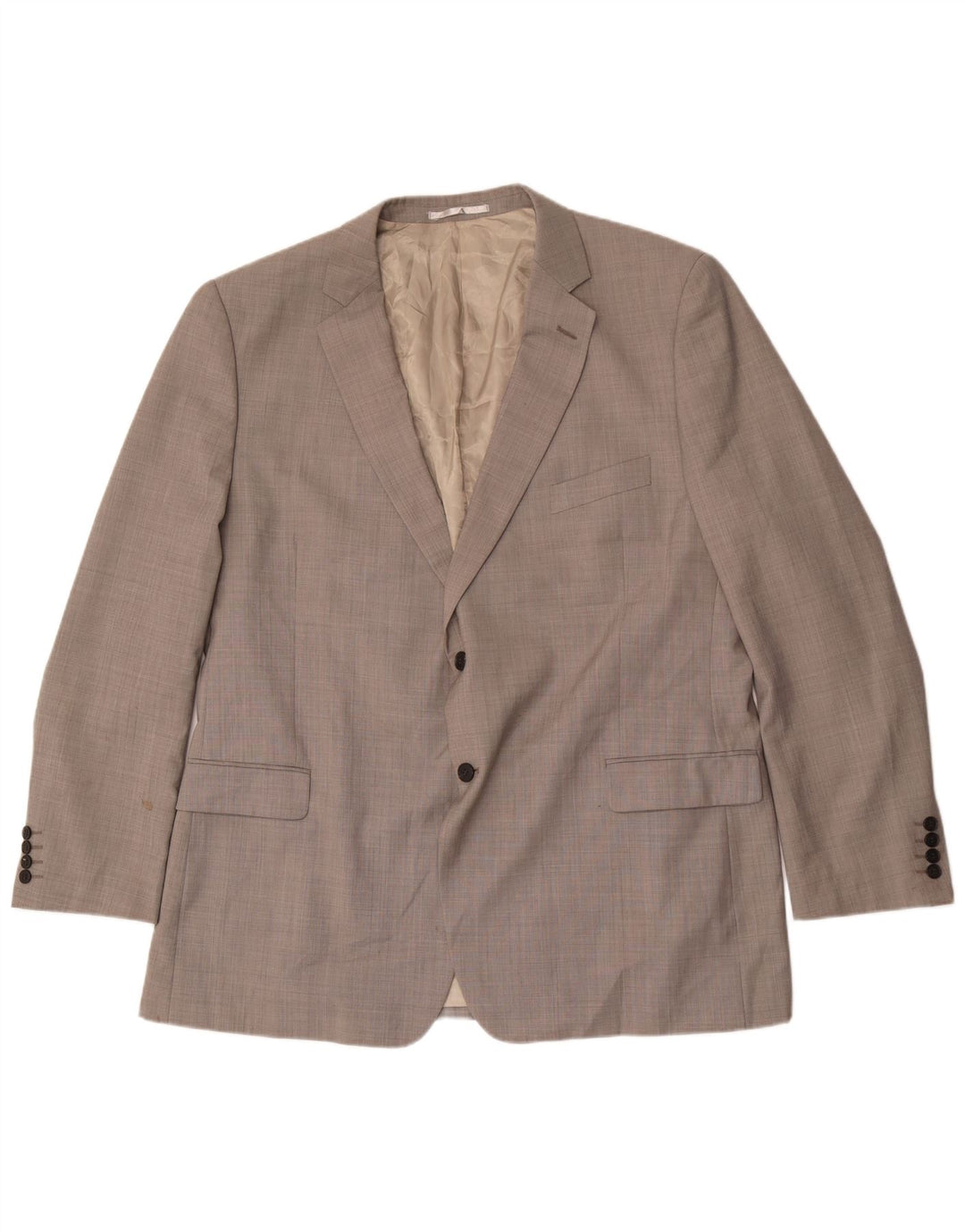 Marks & Spencer Mens 2 Button Blazer Jacket UK 48 2XL Grey Wool