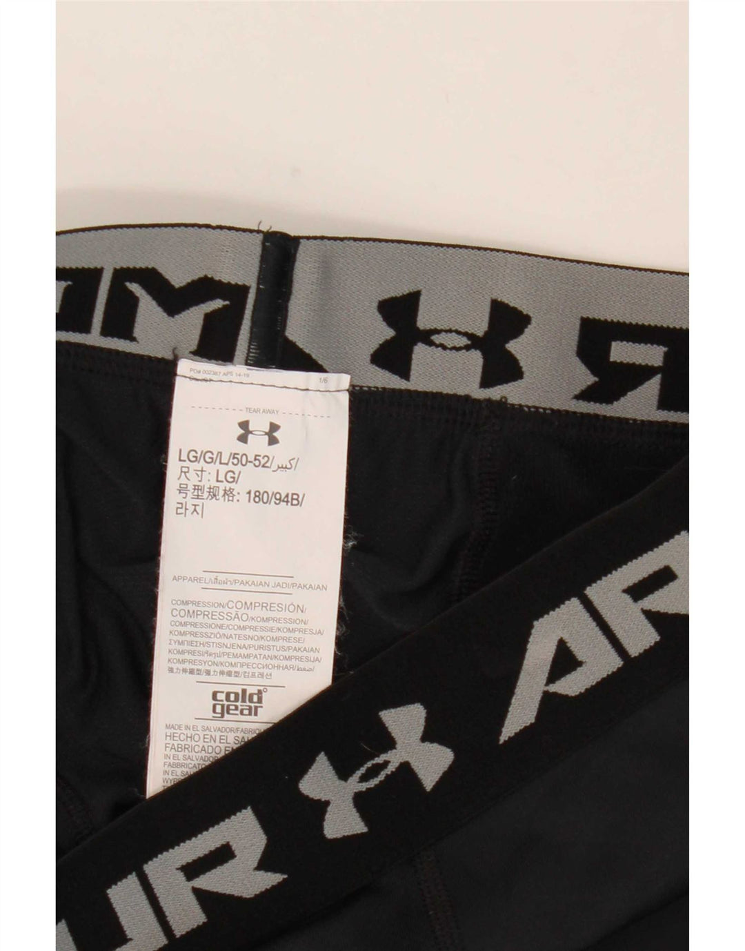 Under Armour Legging Cold Gear Graphic Homme Noir Large Polyester