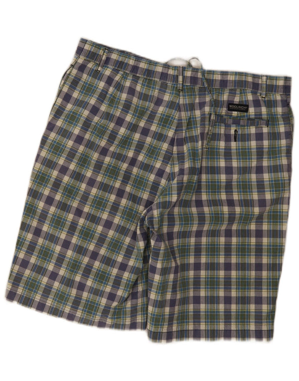 Woolrich Herren Regular Chino Shorts W38 XL Mehrfarbig karierte Baumwolle