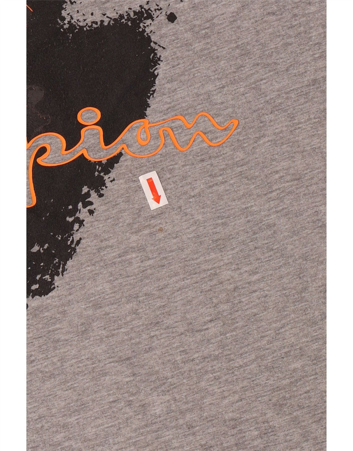 CHAMPION Mens Graphic T-Shirt Top Large Grey Cotton Vintage Champion and Second-Hand Champion from Messina Hembry 