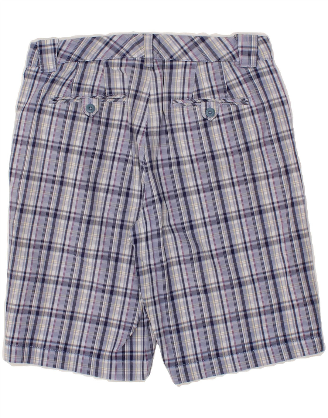 EDDIE BAUER Womens Bermuda Shorts US 8 Medium W30  Blue Check Cotton Vintage Eddie Bauer and Second-Hand Eddie Bauer from Messina Hembry 