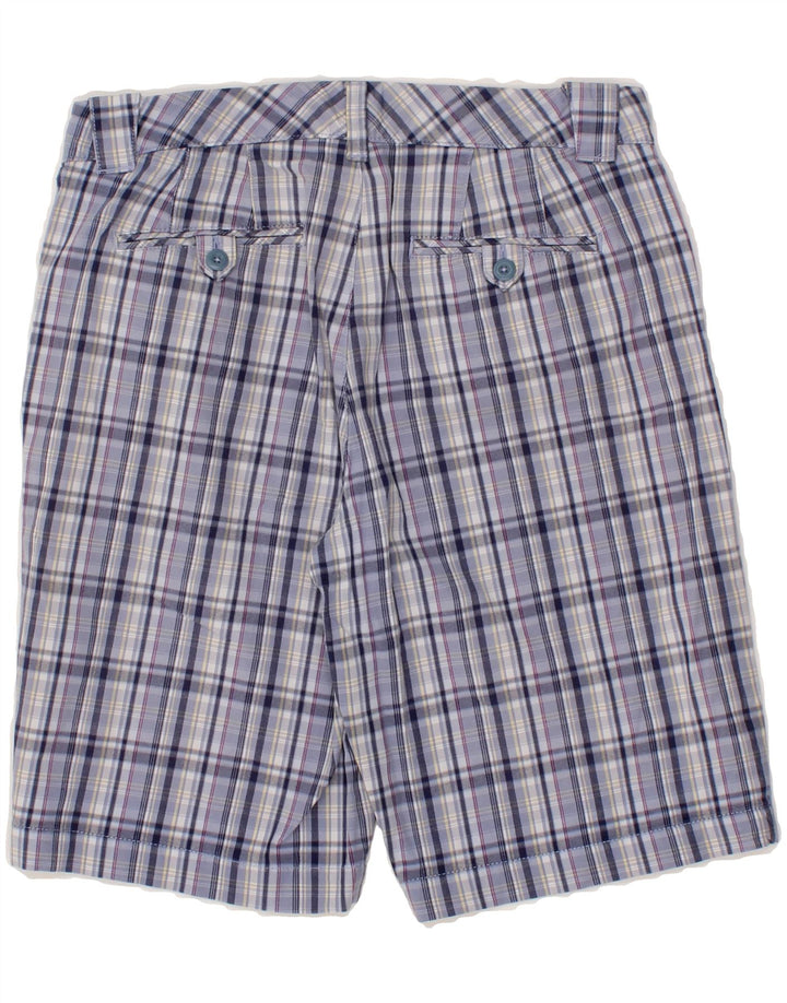 EDDIE BAUER Womens Bermuda Shorts US 8 Medium W30  Blue Check Cotton Vintage Eddie Bauer and Second-Hand Eddie Bauer from Messina Hembry 