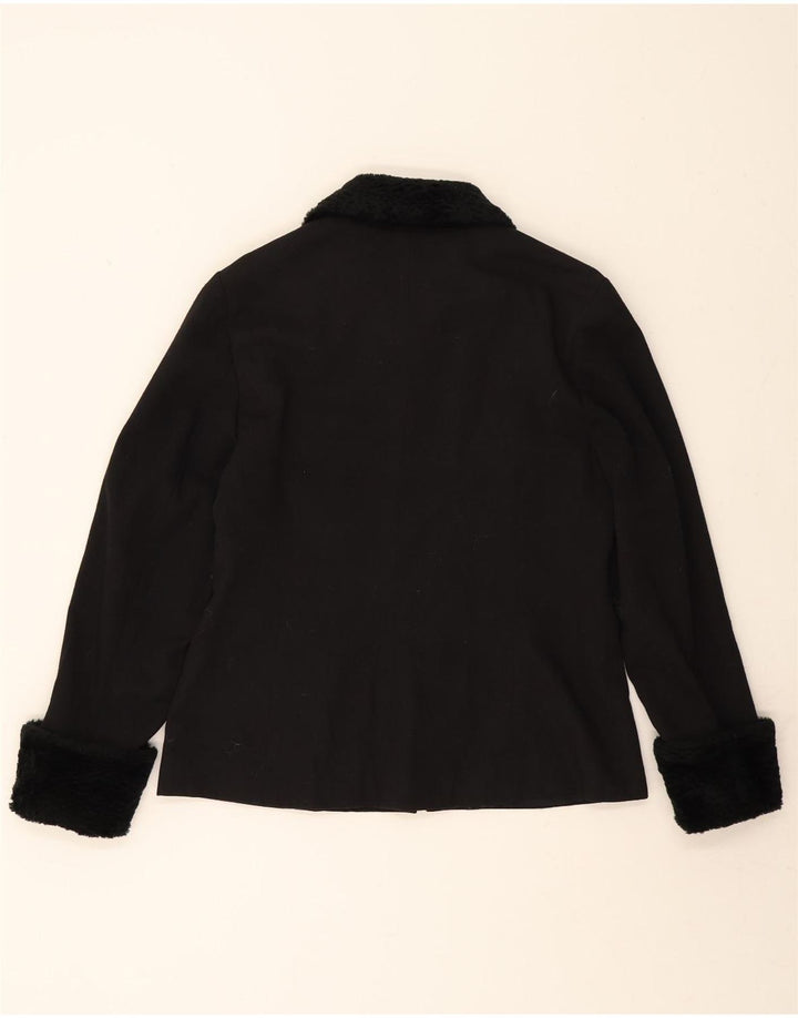 CLOCK HOUSE Womens Bomber Jacket IT 40 Small Black Polyester Vintage CLOCK HOUSE and Second-Hand CLOCK HOUSE from Messina Hembry 