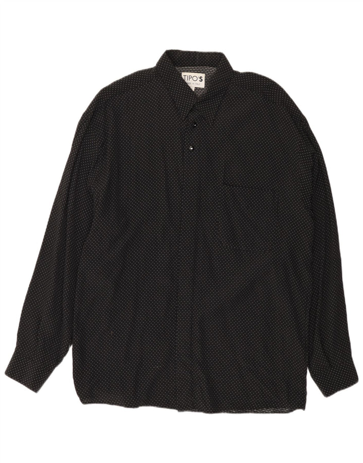 Camisa Masculina Tipo'S XL Viscose Manchada Preta