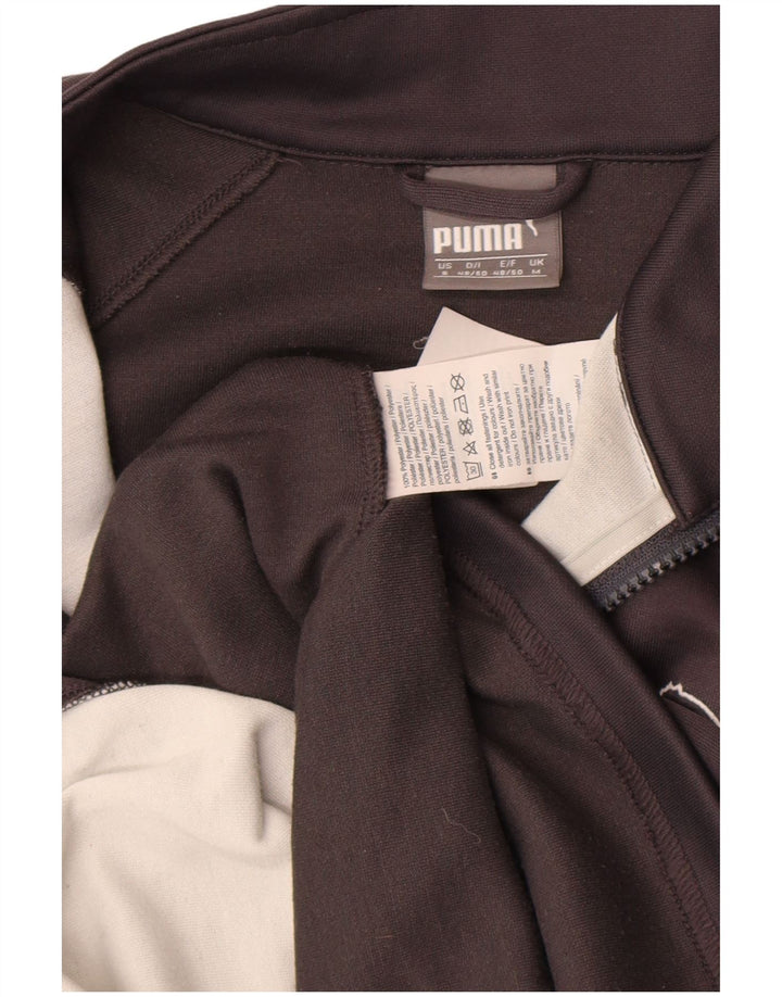 Puma Mens Pullover Tracksuit Top Small Grey Colourblock Polyester