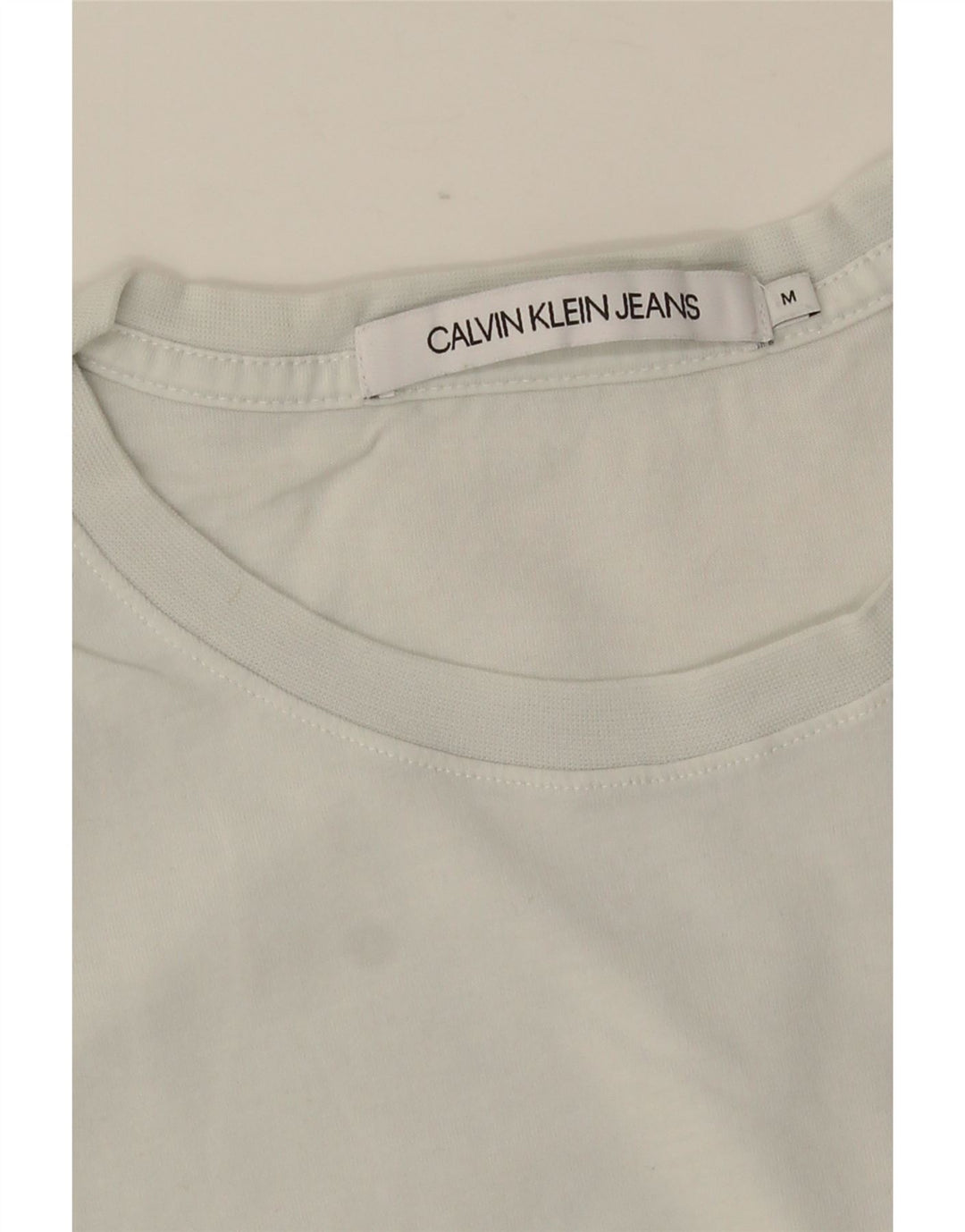 CALVIN KLEIN JEANS Mens Graphic T-Shirt Top Medium White