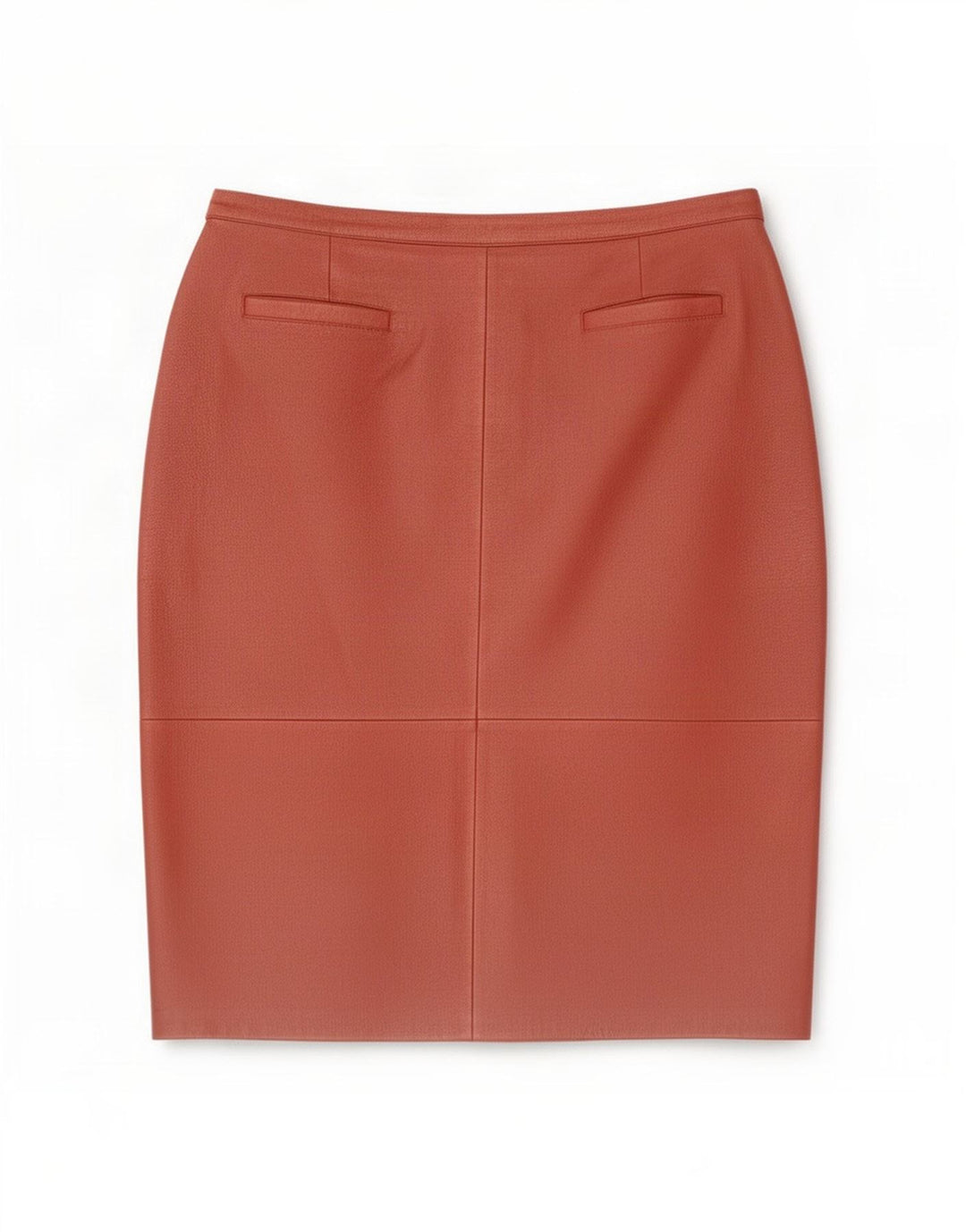 Vintage Womens Leather Skirt W34 Large Red