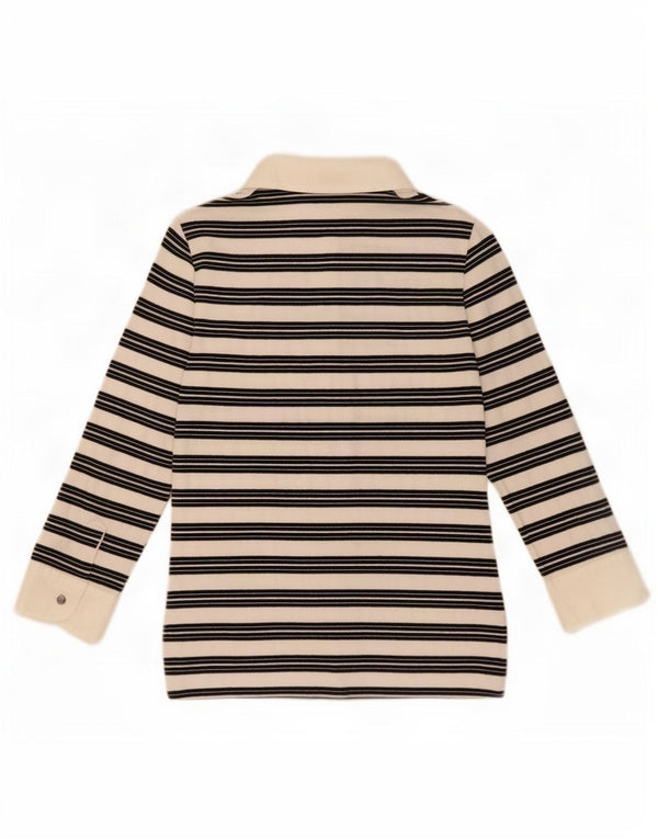 Emmanuel Schvili Blusa de manga 3/4 para mujer IT 42 Mediana Rayas blancas