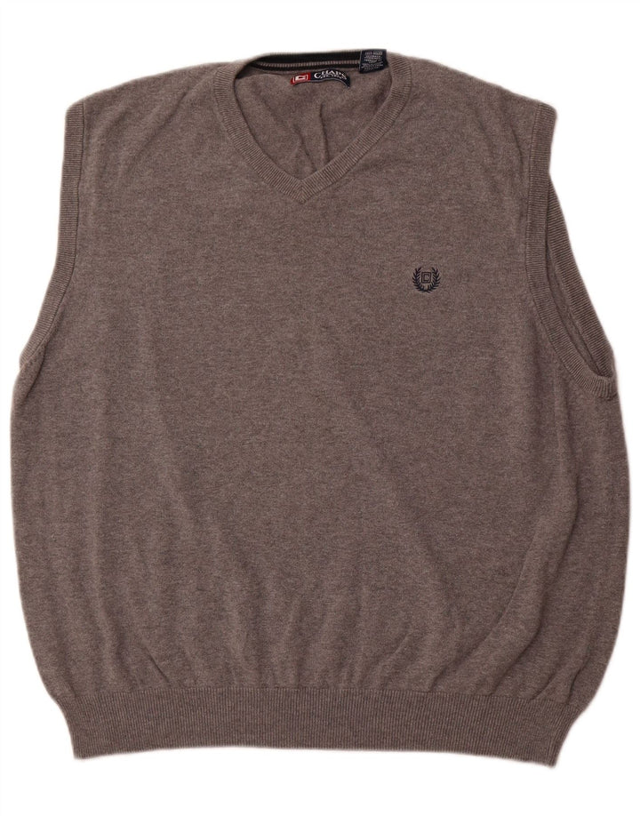 CHAPS Mens Vest Tank Top 2XL Bumbac Gri