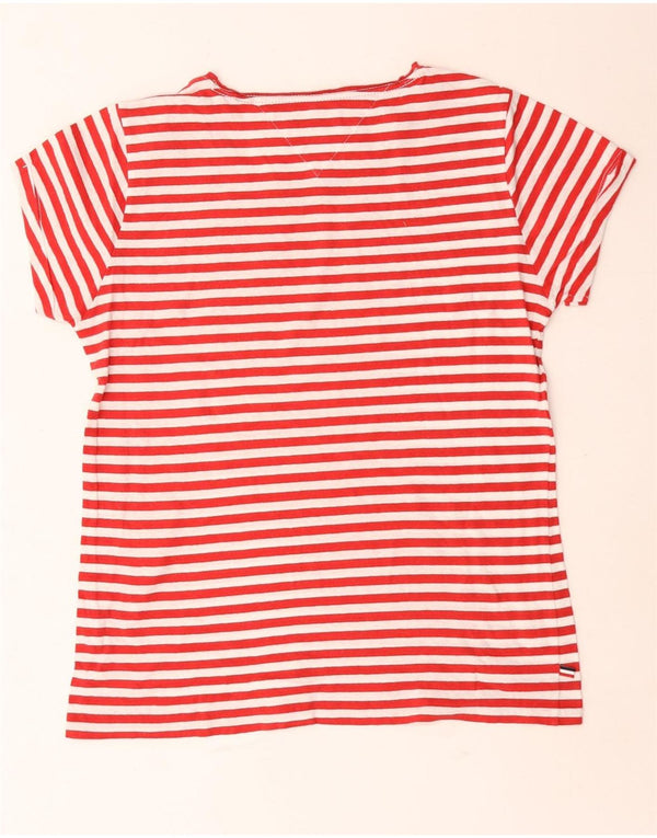 T-shirt da donna Tommy Hilfiger Top UK 14 a righe rosse medie