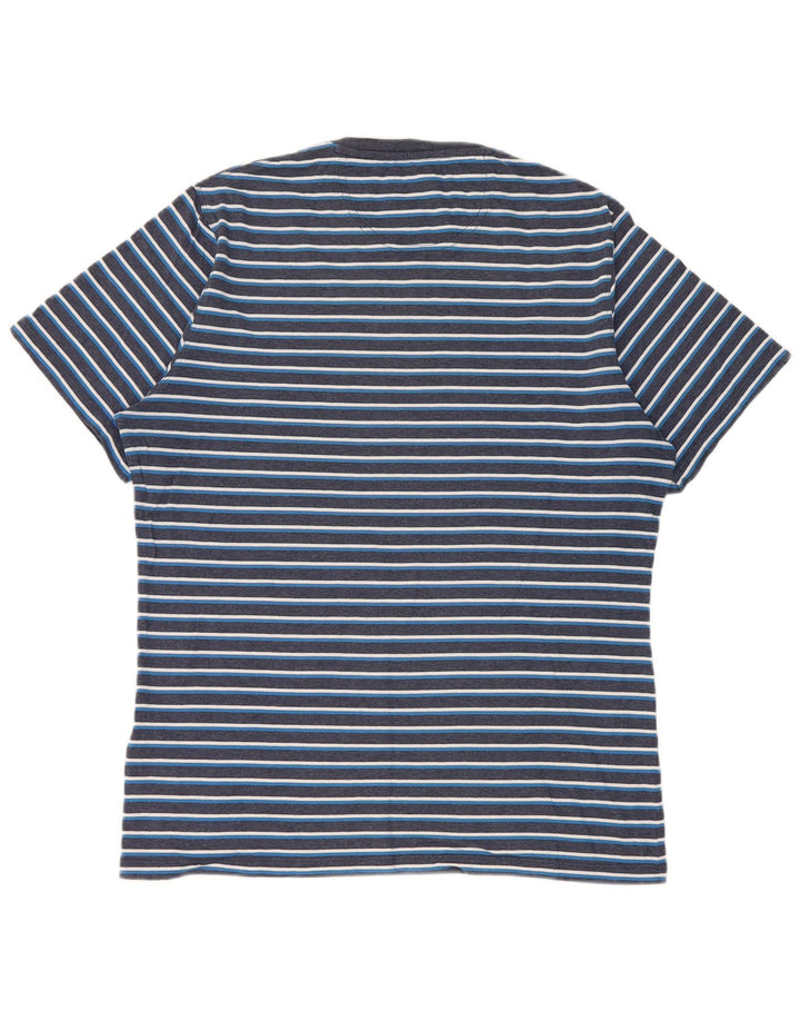 Barbour herre T-shirt top mellem marineblå stribet bomuld