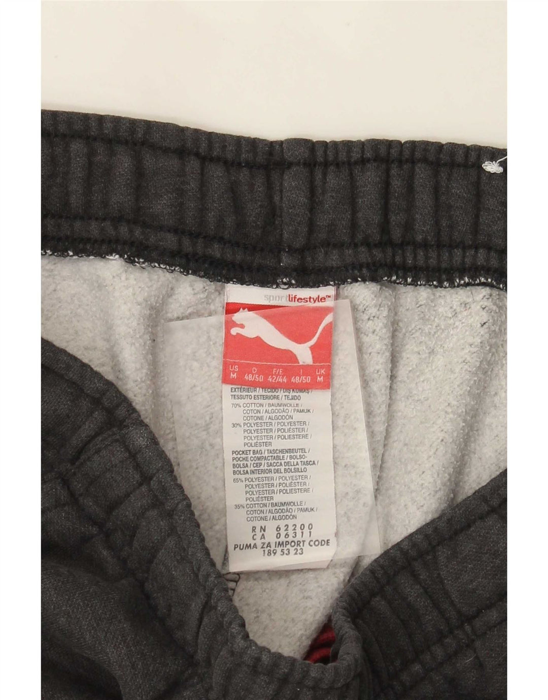 Puma Pantalon de Survêtement Homme Gris Moyen Coton