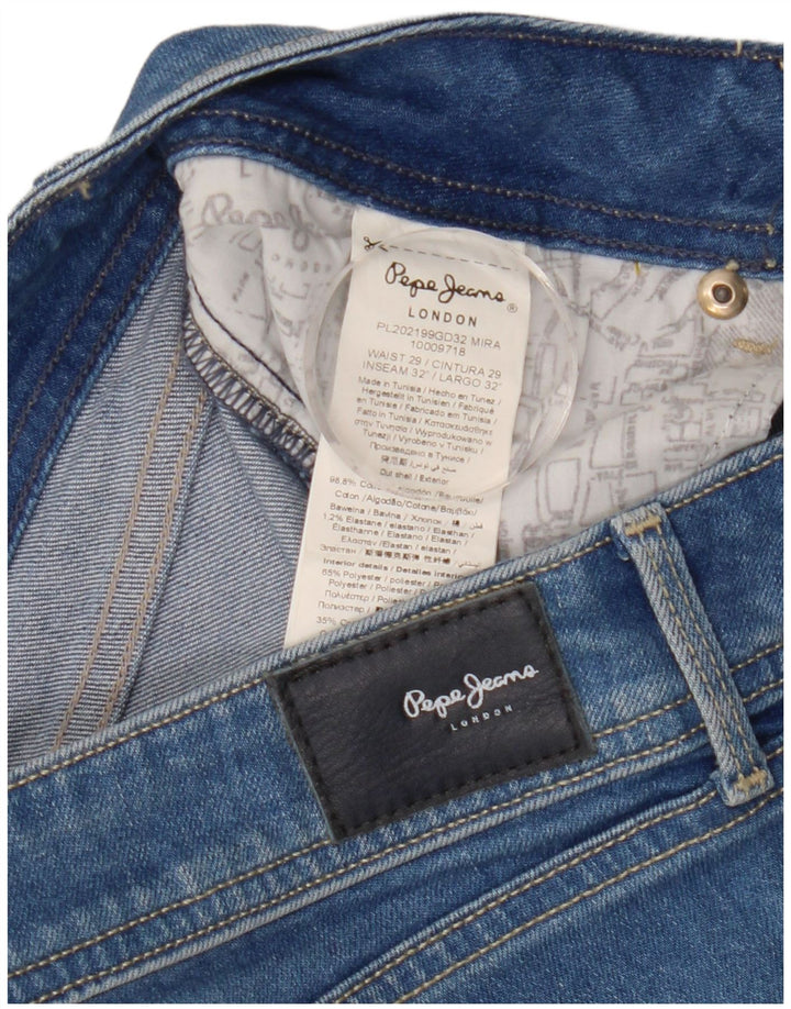 PEPE Jeans Womens Slim Jeans W29 L32 Blue Cotton