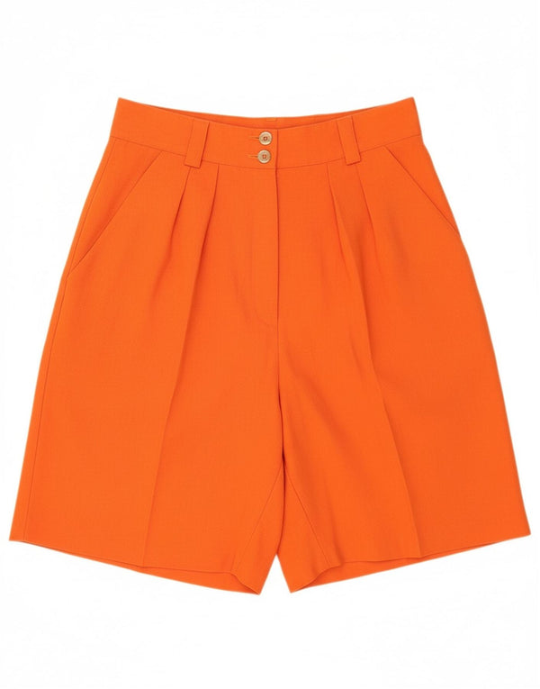 VINTAGE Womens High Waist Pegged Casual Shorts UK 14 Large W30  Orange