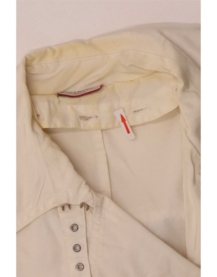 Max & Co. Trench Coat til kvinder UK 14 Medium Off White Polyamid