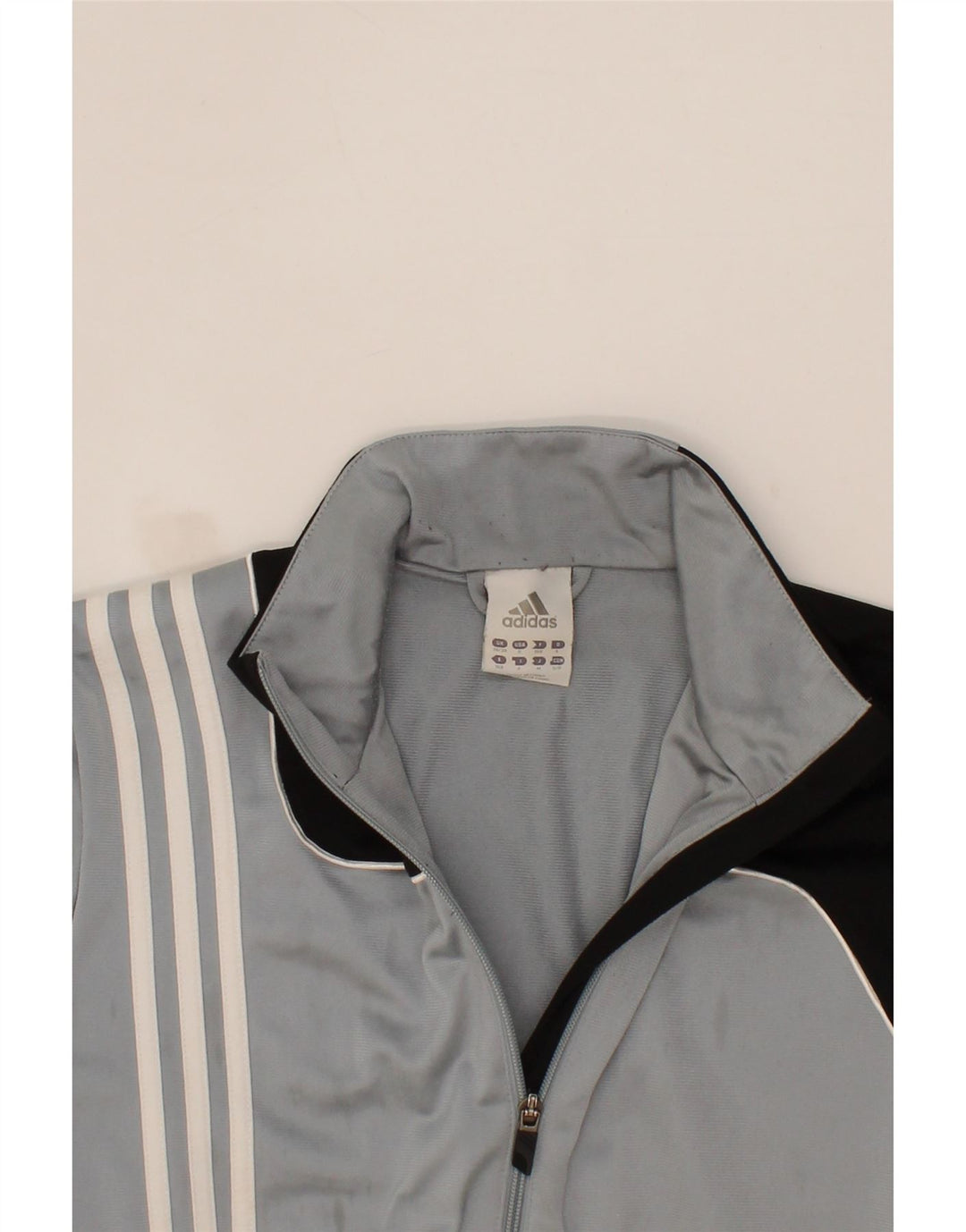 ADIDAS Mens Tracksuit Top Jacket UK 36/38 Small Grey Colourblock Polyester Vintage Adidas and Second-Hand Adidas from Messina Hembry 