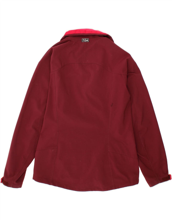 ADIDAS Womens Clima Proof Windbreaker Jacket UK 12 Medium Burgundy Vintage Adidas and Second-Hand Adidas from Messina Hembry 