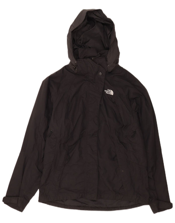 The North Face Womens Hooded Windbreaker Jacket UK 14 Medium Black Nylon
