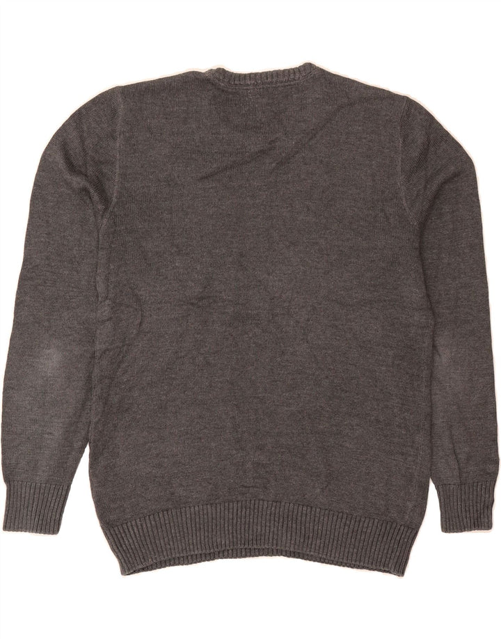 CREW CLOTHING Mens Crew Neck Jumper Sweater Medium Grey Cotton Vintage Crew Clothing and Second-Hand Crew Clothing from Messina Hembry 