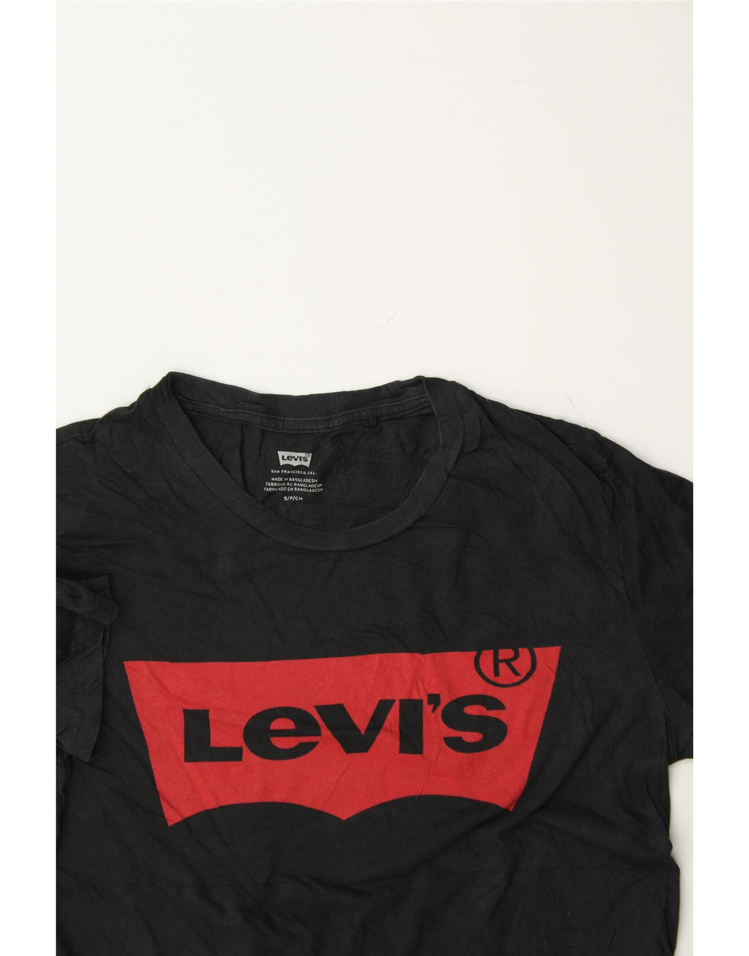 LEVI'S Mens Graphic T-Shirt Top Small Black Cotton Vintage Levi's and Second-Hand Levi's from Messina Hembry 