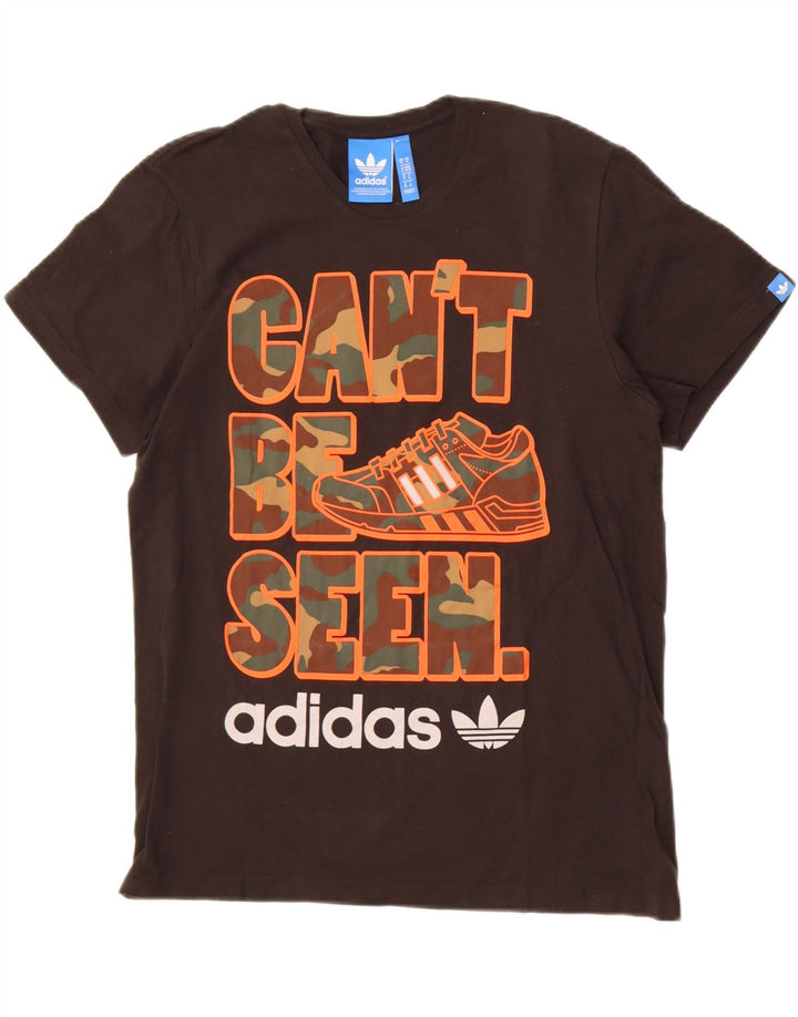 Ανδρικό γραφικό T-Shirt Adidas Top Medium Μαύρο