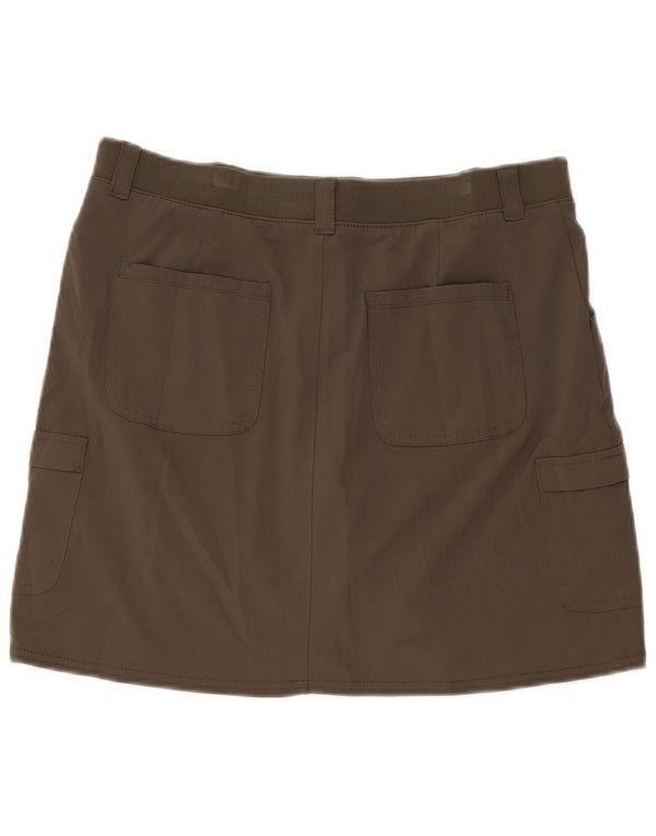 Lee Womens Relaxed Fit Skort US 10 Large Khaki Polyester