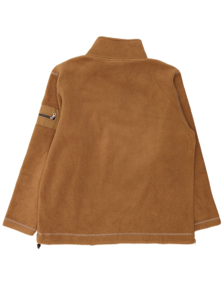 Murphy & Nye Mens Zip Neck Fleece Jumper Large Beige Polyester