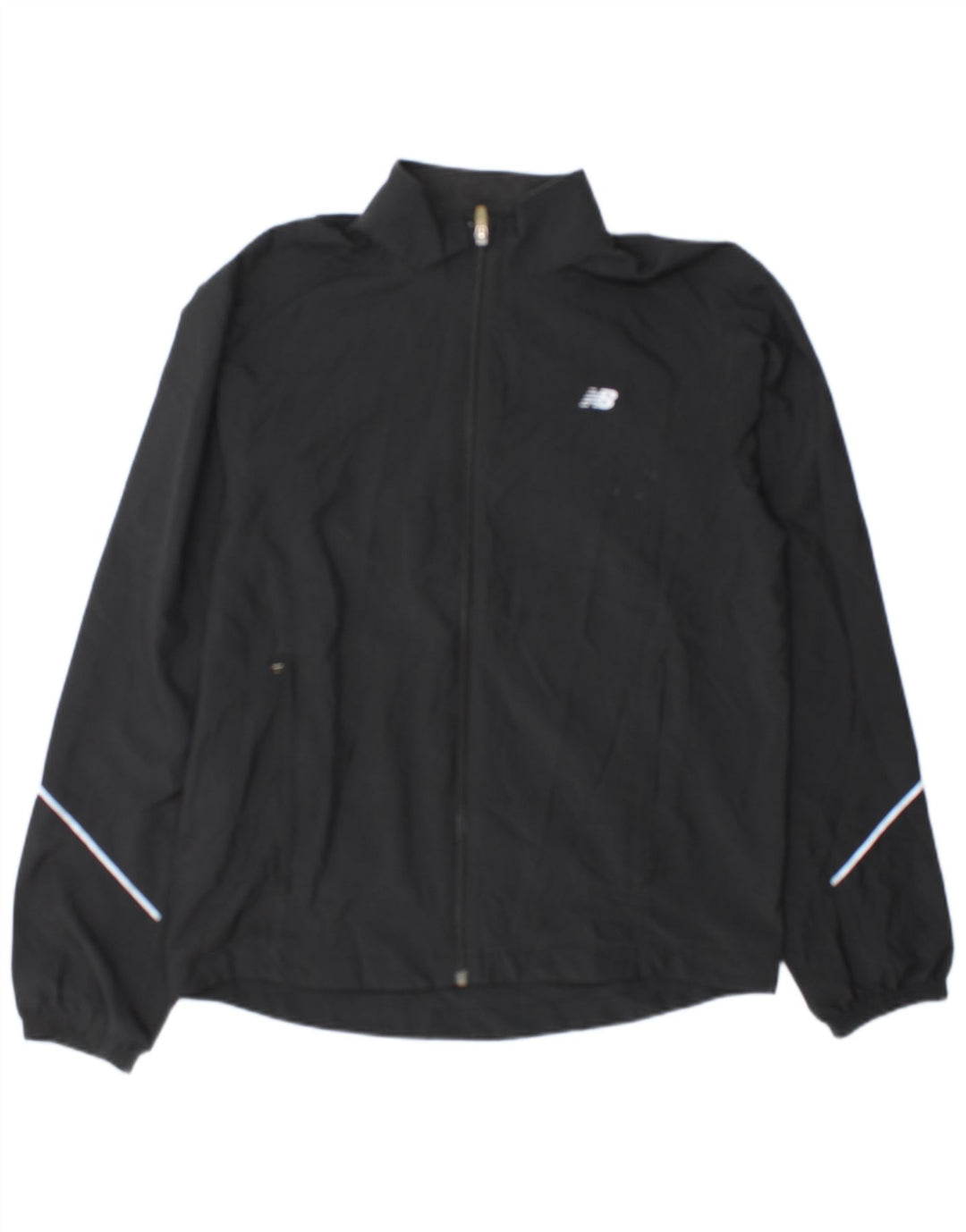 New Balance Mens Tracksuit Top Jacket Medium Black Colourblock Polyester