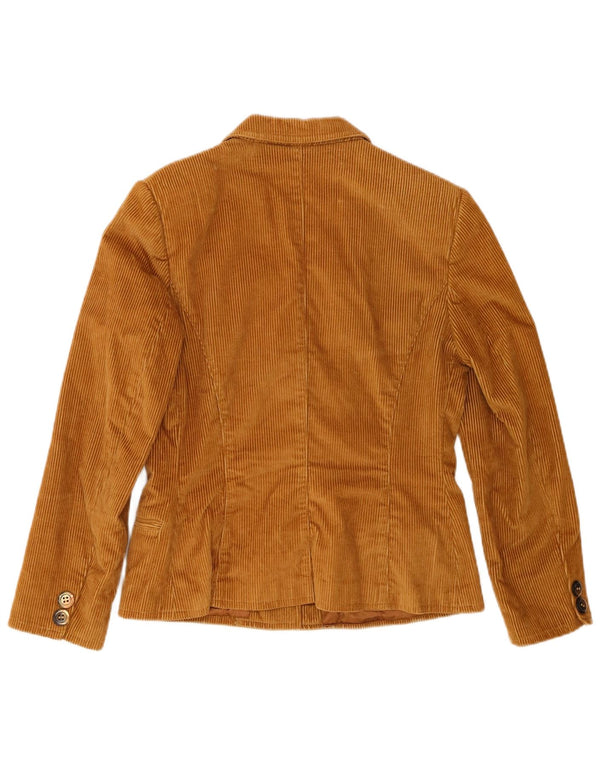 Vintage Womens 3 Button Corduroy Blazer Jacket UK 12 Medium Brown