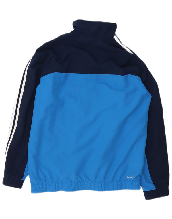 Adidas Jungen Climalite Trainingsanzug Top Jacke 13-14 Jahre Blau Farbblock