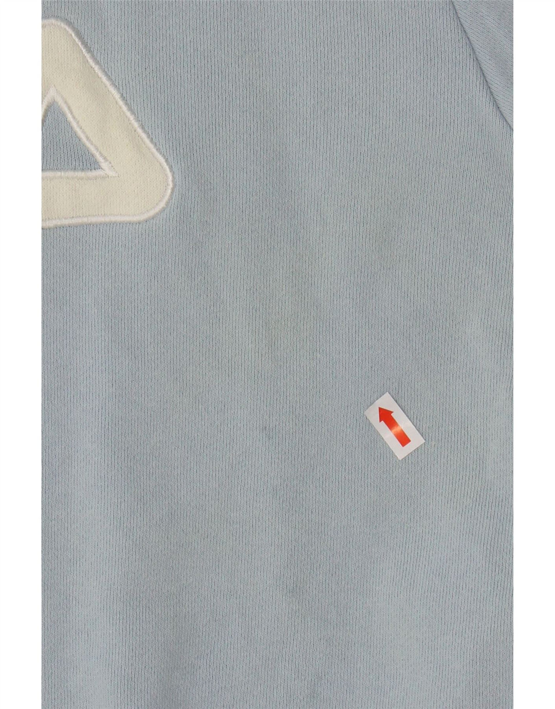 FILA Womens Graphic Sweatshirt Jumper UK 14 Medium Blue Cotton Vintage Fila and Second-Hand Fila from Messina Hembry 