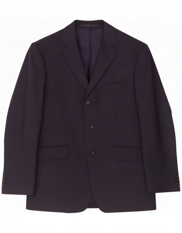 Marks & Spencer Veste blazer pour homme UK 40 Medium Navy Blue Pinstripe