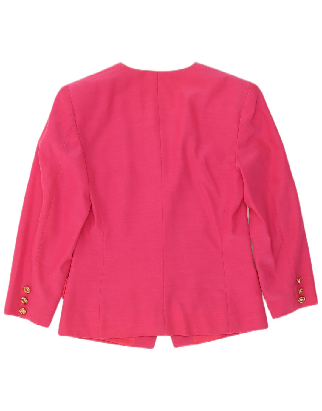 Vintage Womens 4 Button Blazer Jacket IT 42 Medium Pink Acetate