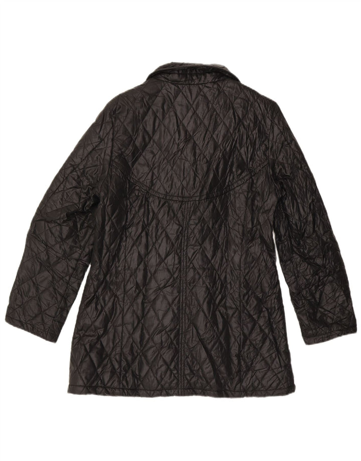 SERGIO TACCHINI Womens Quilted Jacket UK 14 Medium Black