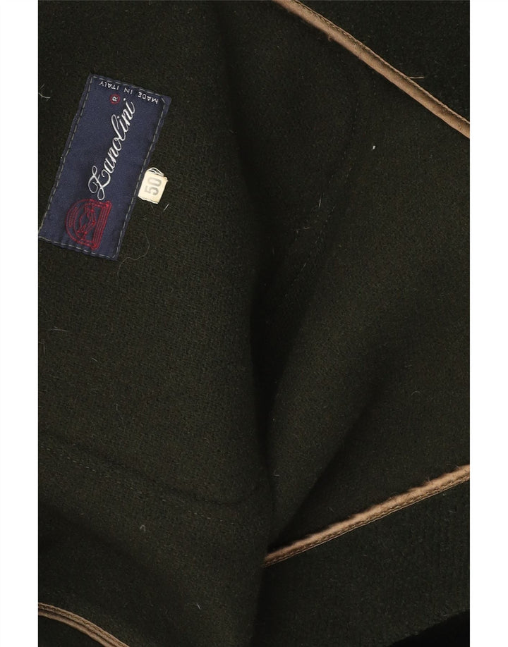 Zanolini Mens Hooded Duffle Coat IT 50 Large Green