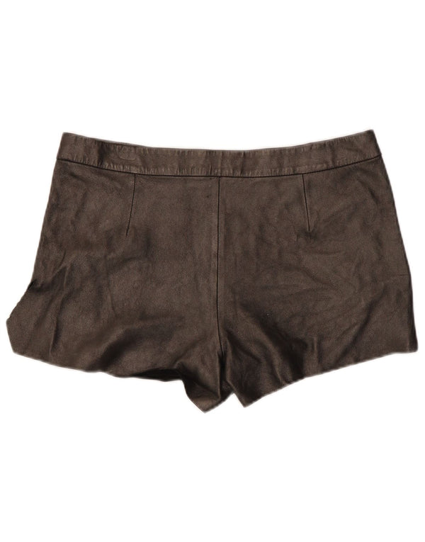 Pantalones cortos de cuero para mujer All Saints W29 Medium Black