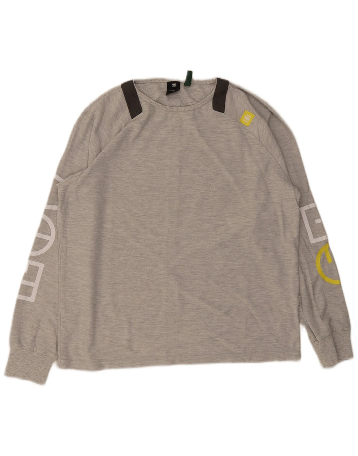 G-Star Herren Graphic Top Langarm XL Grau Baumwolle