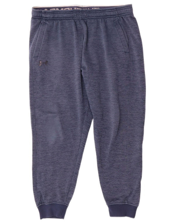 Under Armour Mens Cold Gear Tracksuit Trousers Joggers Large Blue Flecked